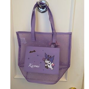 NWT Sanrio Kuromi Mesh Mini Shopping Tote